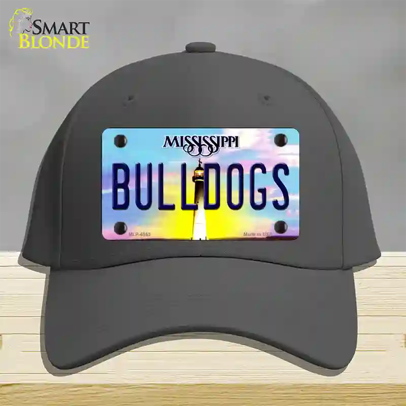 Bulldogs Mississippi Novelty License Plate Hat Cotton / Charcoal