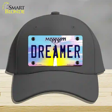 Dreamer Mississippi Novelty License Plate Hat Cotton / Charcoal