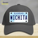 Wichita Kansas Novelty License Plate Hat Cotton / Charcoal