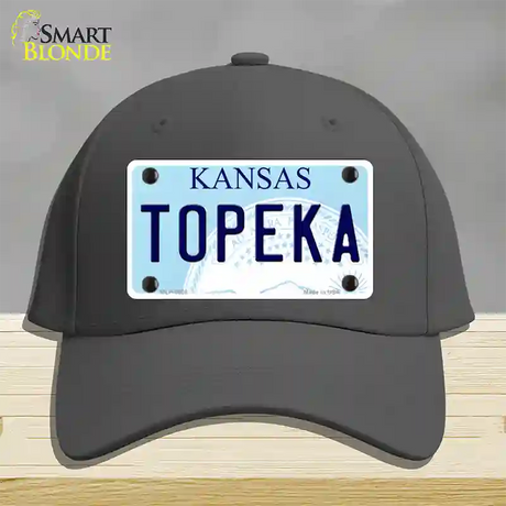 Topeka Kansas Novelty License Plate Hat Cotton / Charcoal