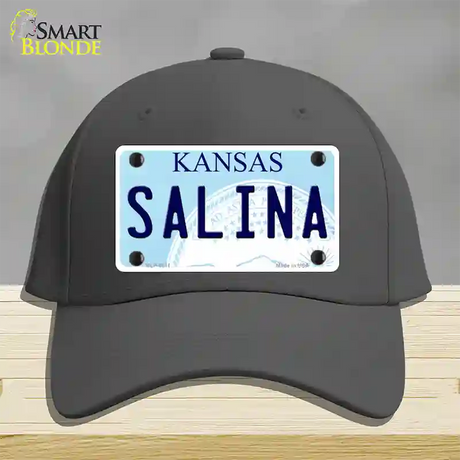 Salina Kansas Novelty License Plate Hat Cotton / Charcoal