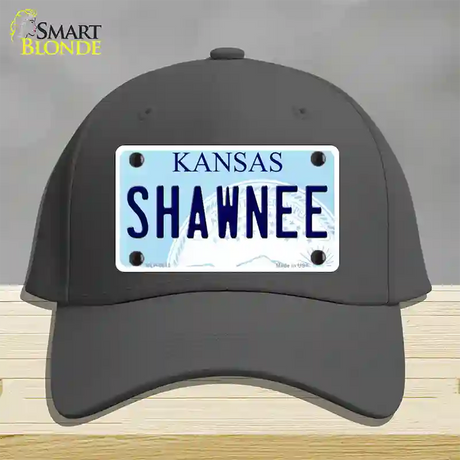 Shawnee Kansas Novelty License Plate Hat Cotton / Charcoal