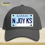 N Joy Kansas Novelty License Plate Hat Cotton / Charcoal