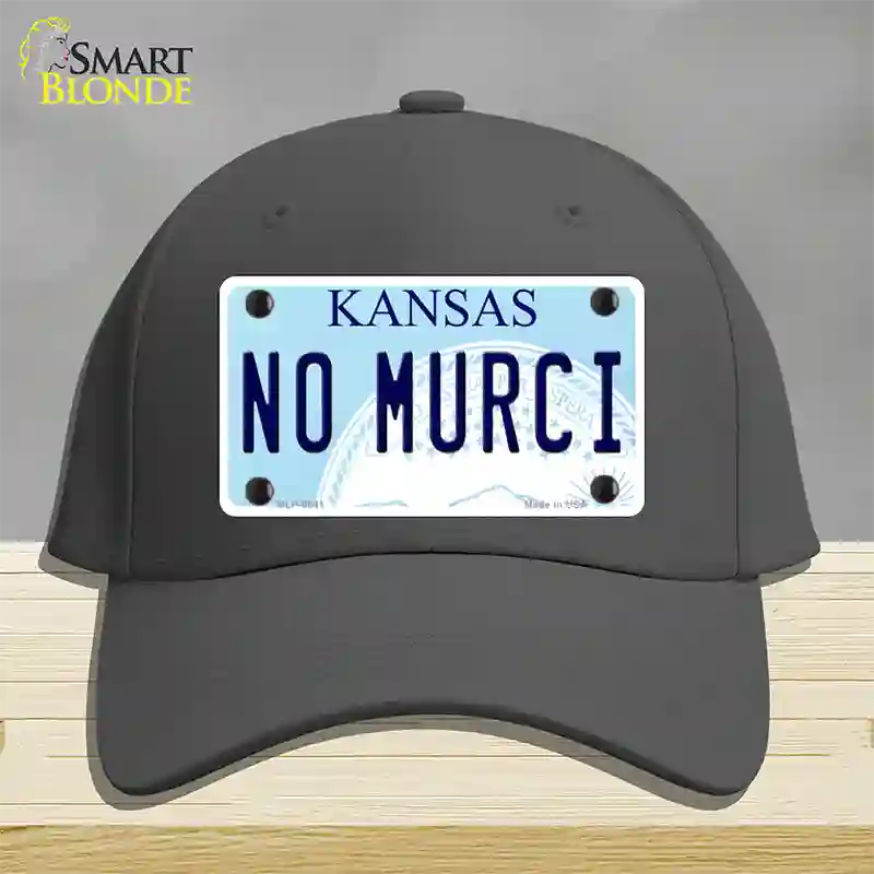 No Murci Kansas Novelty License Plate Hat Cotton / Charcoal