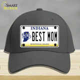 Best Mom Indiana Novelty License Plate Hat Cotton / Charcoal