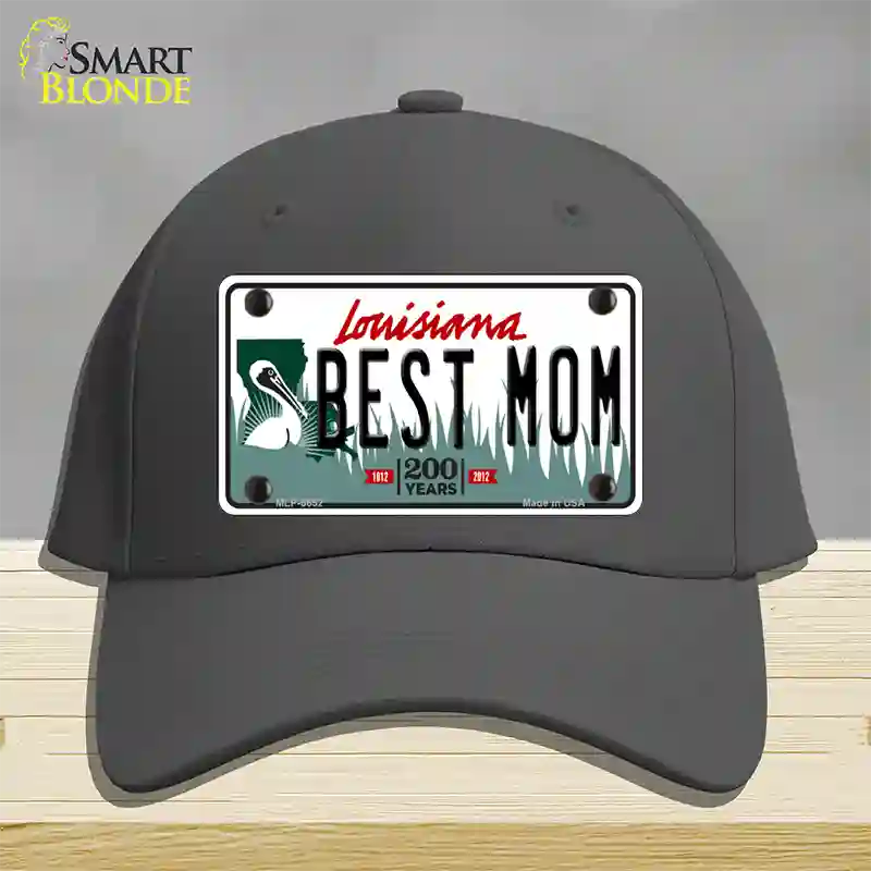 Best Mom Louisiana Novelty License Plate Hat Cotton / Charcoal