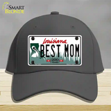 Best Mom Louisiana Novelty License Plate Hat Cotton / Charcoal