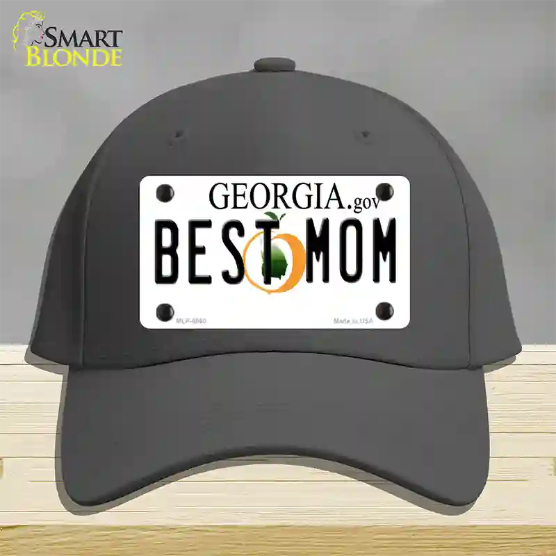 Best Mom Georgia Novelty License Plate Hat Cotton / Charcoal