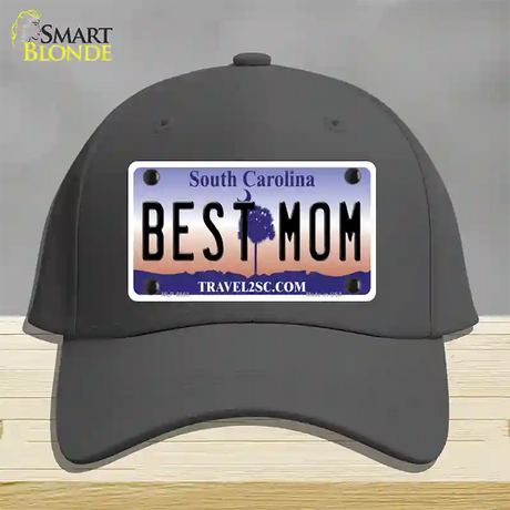 Best Mom South Carolina Novelty License Plate Hat Cotton / Charcoal