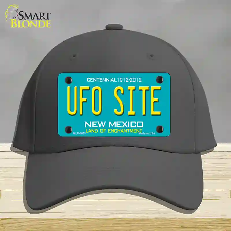 UFO Site New Mexico Novelty License Plate Hat Cotton / Charcoal