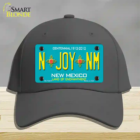 N Joy NM New Mexico Novelty License Plate Hat Cotton / Charcoal