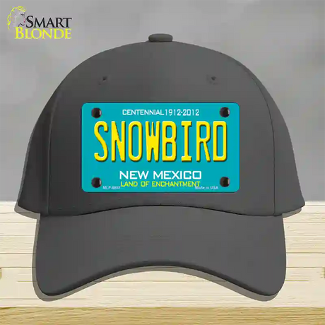 Snowbird New Mexico Novelty License Plate Hat Cotton / Charcoal