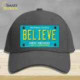 Believe New Mexico Novelty License Plate Hat Cotton / Charcoal