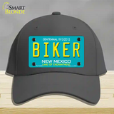 Biker New Mexico Novelty License Plate Hat Cotton / Charcoal