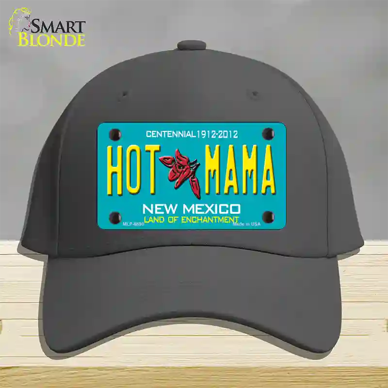 Hot Mama New Mexico Novelty License Plate Hat Cotton / Charcoal