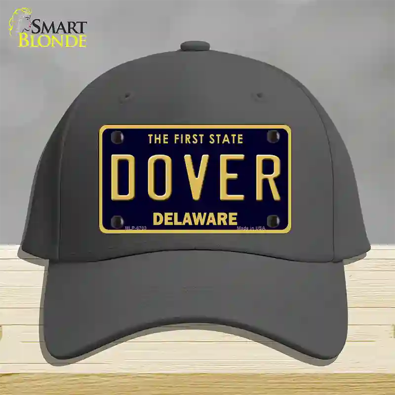 Dover Delaware Novelty License Plate Hat Cotton / Charcoal