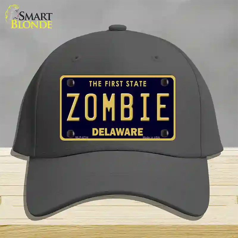 Zombie Delaware Novelty License Plate Hat Cotton / Charcoal