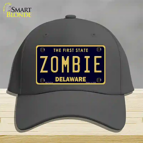 Zombie Delaware Novelty License Plate Hat Cotton / Charcoal