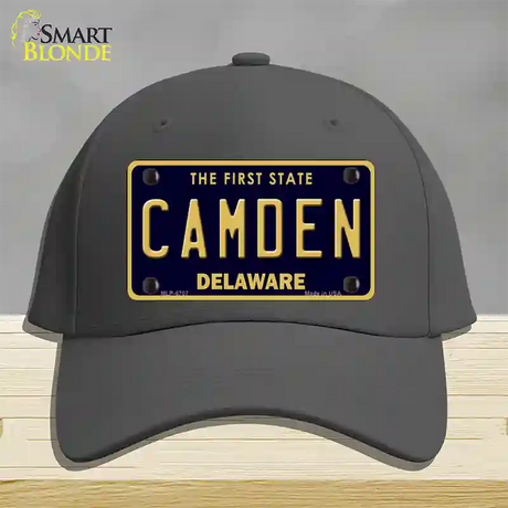 Camden Delaware Novelty License Plate Hat Cotton / Charcoal