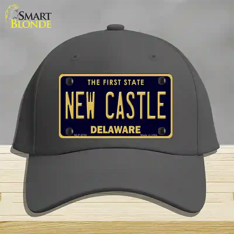 New Castle Delaware Novelty License Plate Hat Cotton / Charcoal