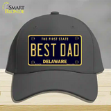 Best Dad Delaware Novelty License Plate Hat Cotton / Charcoal