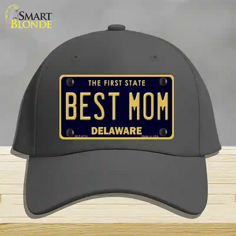 Best Mom Delaware Novelty License Plate Hat Cotton / Charcoal