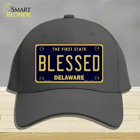 Blessed Delaware Novelty License Plate Hat Cotton / Charcoal