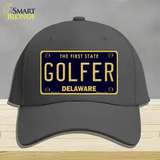 Golfer Delaware Novelty License Plate Hat Cotton / Charcoal