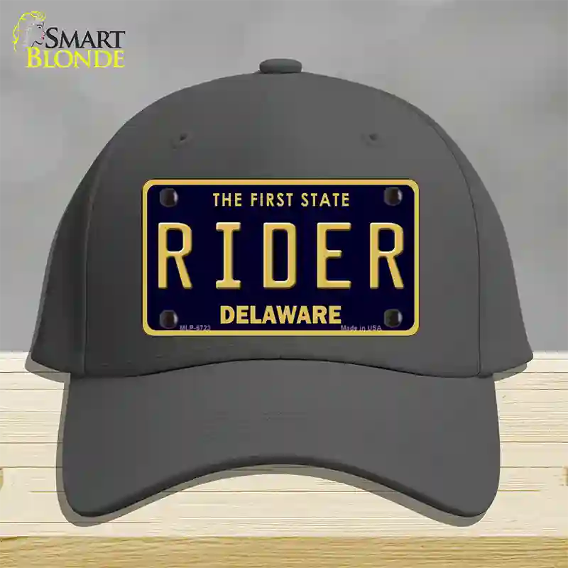 Rider Delaware Novelty License Plate Hat Cotton / Charcoal