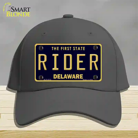 Rider Delaware Novelty License Plate Hat Cotton / Charcoal