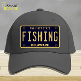 Fishing Delaware Novelty License Plate Hat Cotton / Charcoal