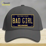 Bad Girl Delaware Novelty License Plate Hat Cotton / Charcoal