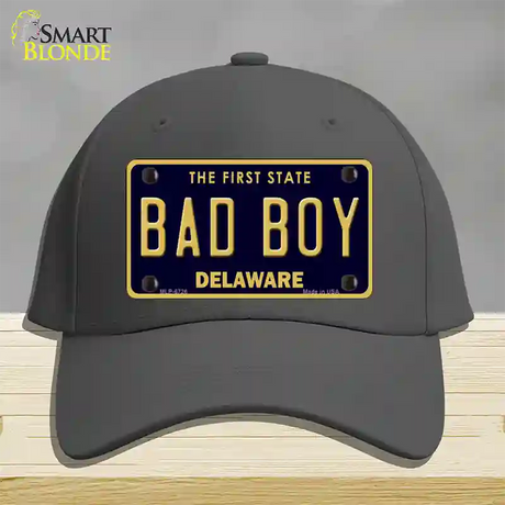 Bad Boy Delaware Novelty License Plate Hat Cotton / Charcoal