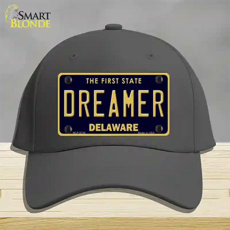 Dreamer Delaware Novelty License Plate Hat Cotton / Charcoal