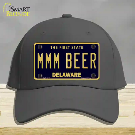 MMM Beer Delaware Novelty License Plate Hat Cotton / Charcoal