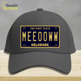 Meeooww Delaware Novelty License Plate Hat Cotton / Charcoal