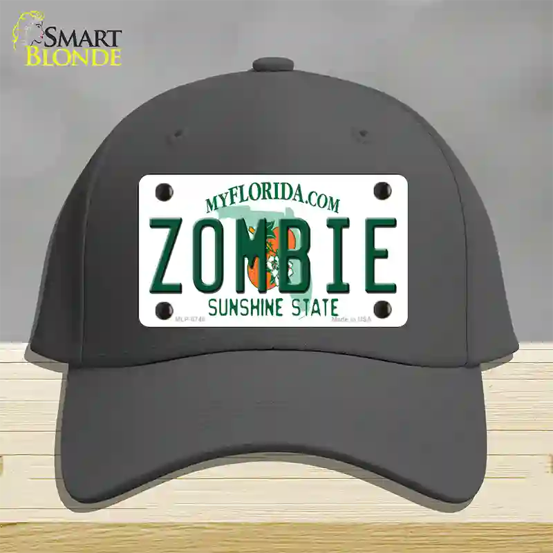 Zombie Florida Novelty License Plate Hat Cotton / Charcoal