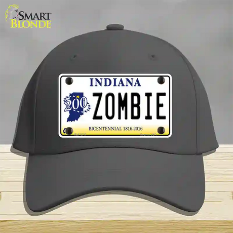 Zombie Indiana Novelty License Plate Hat Cotton / Charcoal