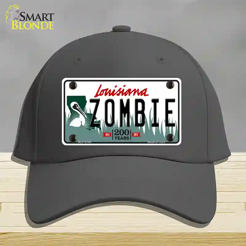 Zombie Louisiana Novelty License Plate Hat Cotton / Charcoal