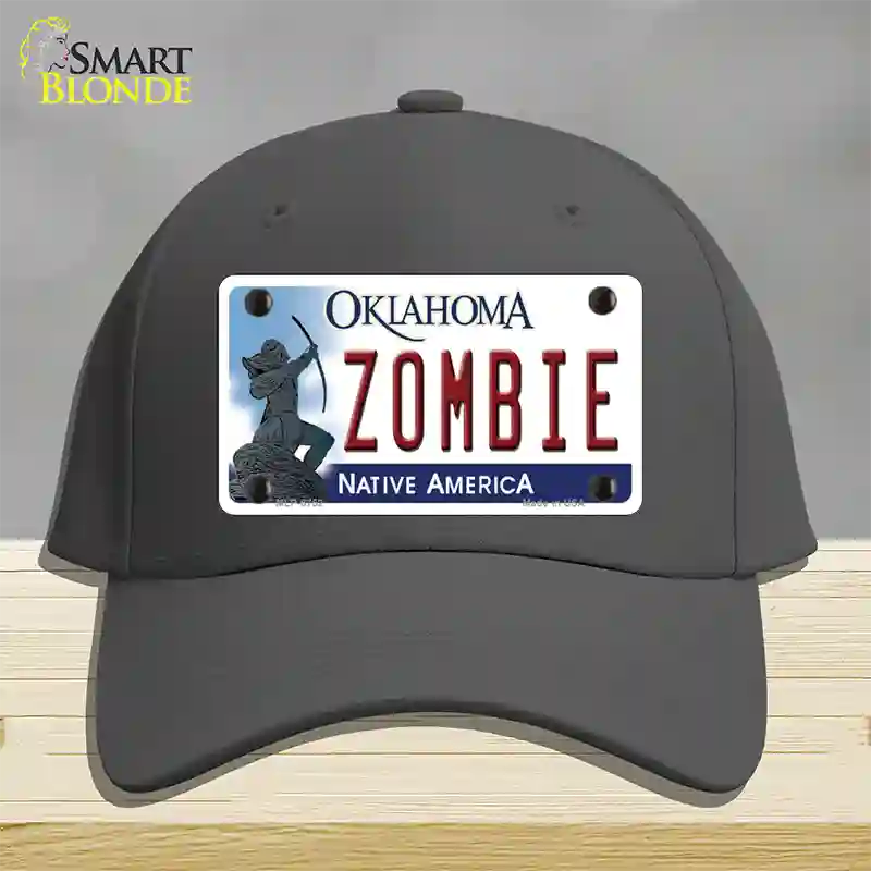 Zombie Oklahoma Novelty License Plate Hat Cotton / Charcoal