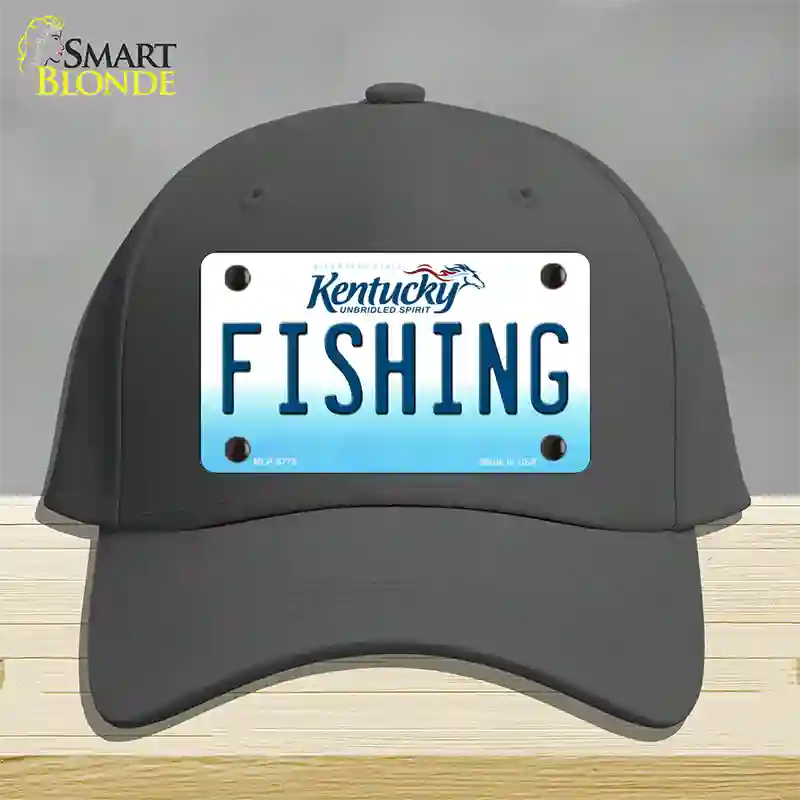 Fishing Kentucky Novelty License Plate Hat Cotton / Charcoal