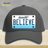 Believe Kentucky Novelty License Plate Hat Cotton / Charcoal