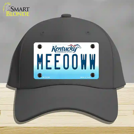 Meeooww Kentucky Novelty License Plate Hat Cotton / Charcoal