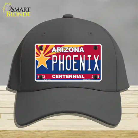 Arizona Centennial Phoenix Novelty License Plate Hat Cotton / Charcoal