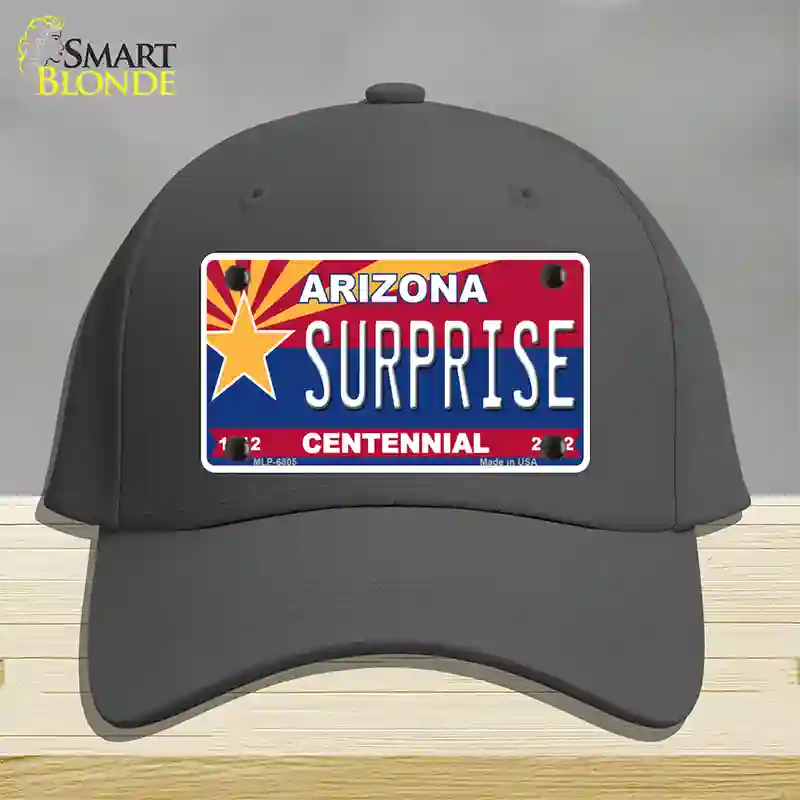 Arizona Centennial Surprise Novelty License Plate Hat Cotton / Charcoal