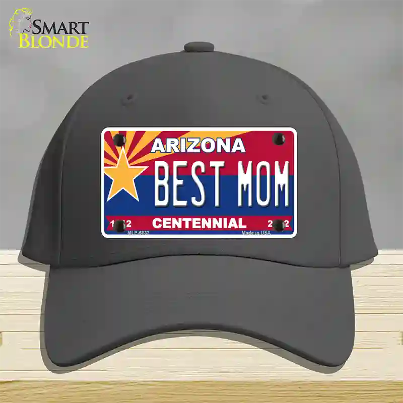 Arizona Centennial Best Mom Novelty License Plate Hat Cotton / Charcoal