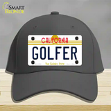 Golfer California Novelty License Plate Hat Cotton / Charcoal