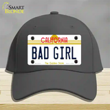 Bad Girl California Novelty License Plate Hat Cotton / Charcoal