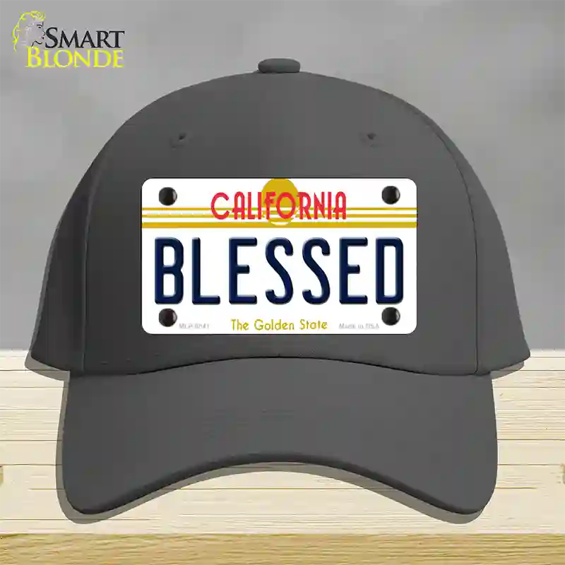 Blessed California Novelty License Plate Hat Cotton / Charcoal