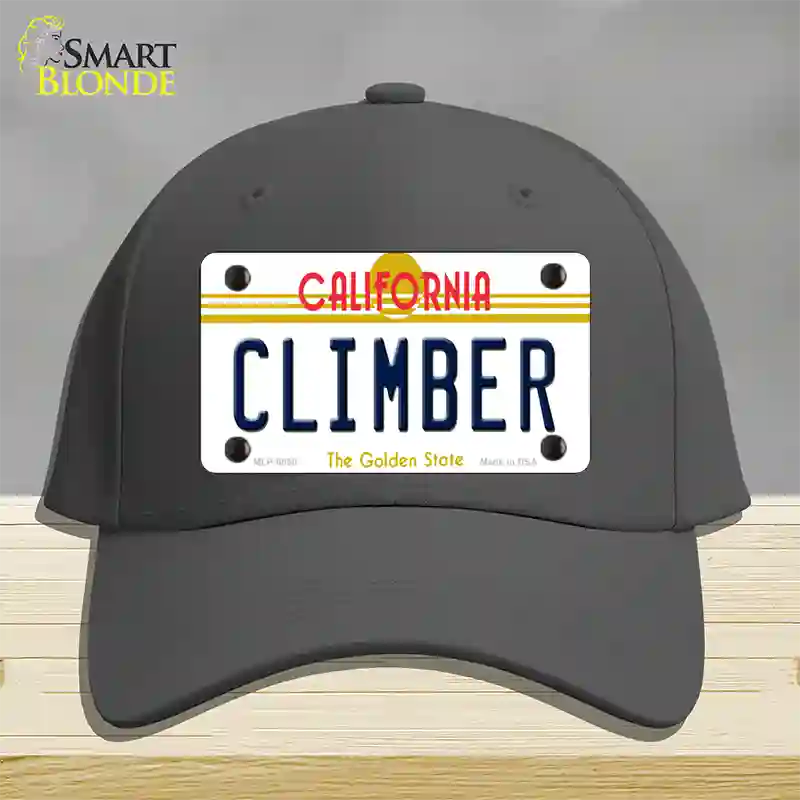 Climber California Novelty License Plate Hat Cotton / Charcoal